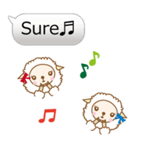 Twin sheep3 -English version- sticker #10615938