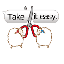 Twin sheep3 -English version- sticker #10615949