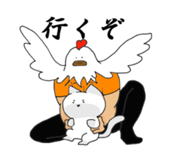 The time of a cat, chicken sticker #10616144