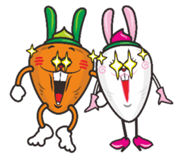 Carrot Rabbit fall in love sticker #10616448