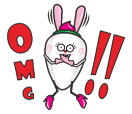 Carrot Rabbit fall in love sticker #10616449