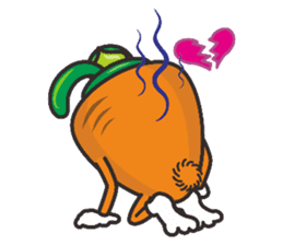 Carrot Rabbit fall in love sticker #10616457