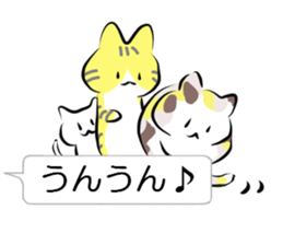 speech bubble and cat sticker #10617282