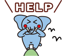 blue elephant version2 sticker #10617890