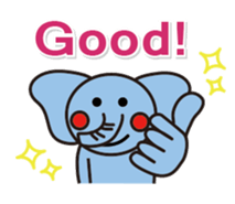 blue elephant version2 sticker #10617893