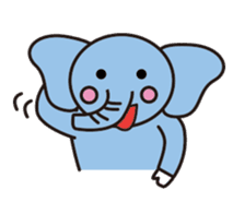 blue elephant version2 sticker #10617901