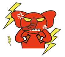 blue elephant version2 sticker #10617909