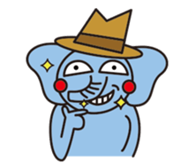 blue elephant version2 sticker #10617910