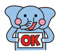 blue elephant version2 sticker #10617912