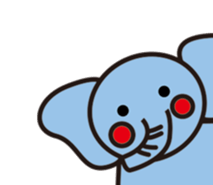 blue elephant version2 sticker #10617916