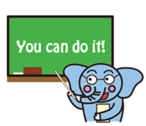 blue elephant version2 sticker #10617919