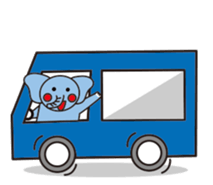 blue elephant version2 sticker #10617925