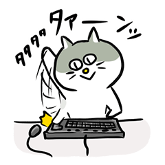 Nyanko the cat sticker 2 -work version-