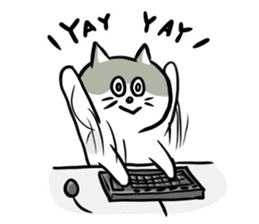 Nyanko the cat sticker 2 -work version- sticker #10618338