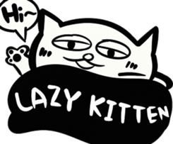 LAZY KITTEN (ENGLISH VERSION) sticker #10618507
