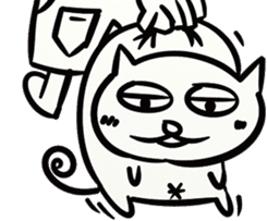 LAZY KITTEN (ENGLISH VERSION) sticker #10618526