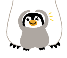 Parent-child penguin sticker #10618628