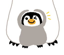 Parent-child penguin sticker #10618628