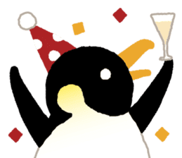 Parent-child penguin sticker #10618633