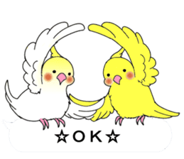 Balloon and bird (cockatiel) sticker #10618911