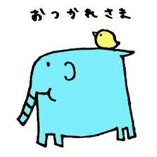 elephant & chick sticker #10619041