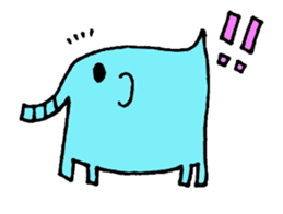 elephant & chick sticker #10619052