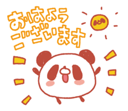 Colorful round panda sticker #10619845
