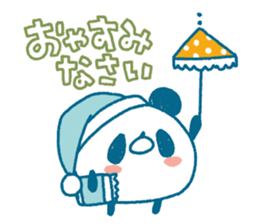 Colorful round panda sticker #10619846