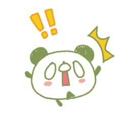 Colorful round panda sticker #10619856