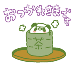 Colorful round panda sticker #10619861