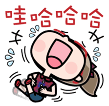 Cute girl with round glasses 3 (CH) sticker #10619904