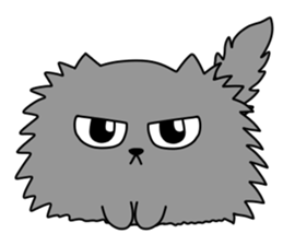 Spherical fluffy cat sticker #10619920