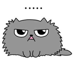 Spherical fluffy cat sticker #10619921