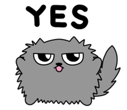 Spherical fluffy cat sticker #10619922