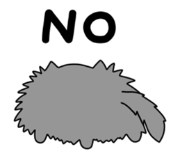 Spherical fluffy cat sticker #10619923