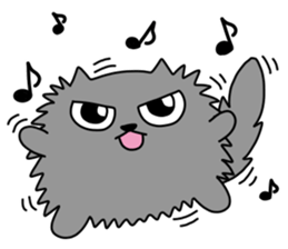 Spherical fluffy cat sticker #10619929