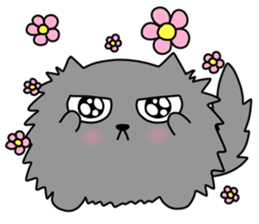 Spherical fluffy cat sticker #10619933