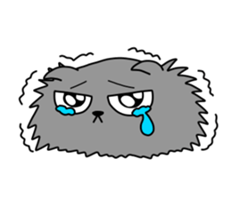 Spherical fluffy cat sticker #10619938