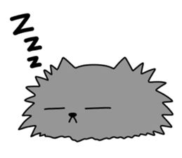 Spherical fluffy cat sticker #10619957