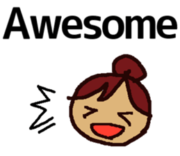 Big Font Girl (English Ver.) sticker #10620004