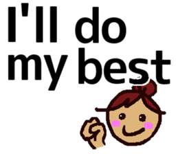 Big Font Girl (English Ver.) sticker #10620025