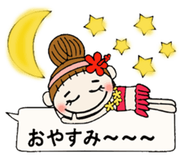 Hawaiian Girl ocyame balloon of 1 sticker #10623343