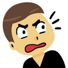 Angry couple sticker #10624147