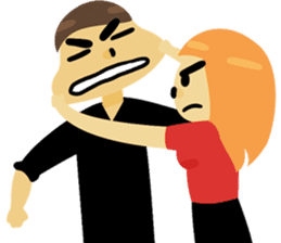 Angry couple sticker #10624151
