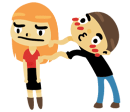 Angry couple sticker #10624155