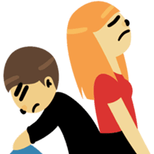 Angry couple sticker #10624156