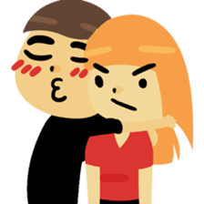 Angry couple sticker #10624159