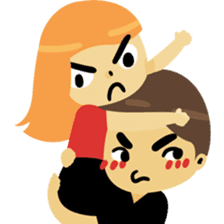 Angry couple sticker #10624161