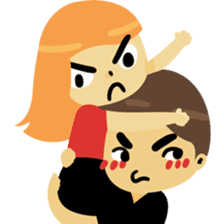 Angry couple sticker #10624161