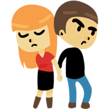 Angry couple sticker #10624164